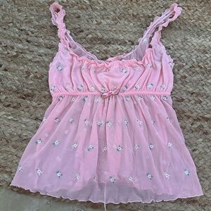 DAINTY SHEER LINGERIE TOP